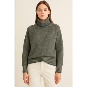 Vanessa Bruno Oversized Alpaca Wool Sweater S Gray Italy Minimalist Luxury Cozy